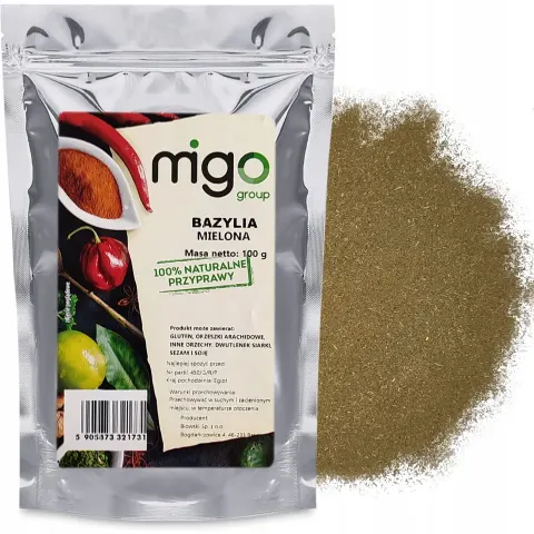 Bazylia mielona, naturalna przyprawa 100g - MIGOgroup
