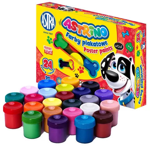 Farby plakatowe Astrino 24 kolory 20 ml - Astra