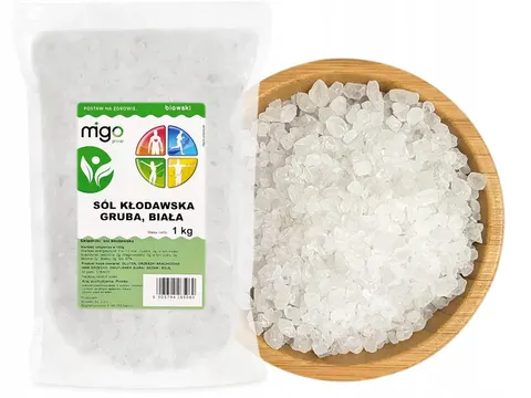 Sól kłodawska, kamienna, biała, gruba 1kg - MIGOgroup