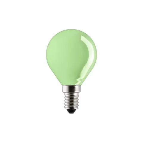 Żarówka kulka P45 15W E14 zielona tradycyjna 33257850 PHILIPS PILA