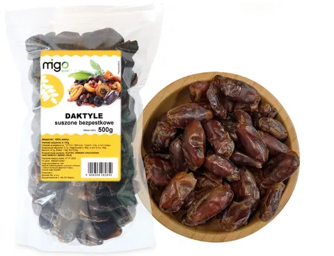 Daktyle suszone, bezpestkowe 500g - MIGOgroup