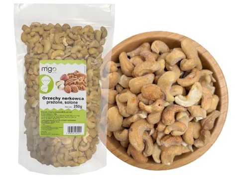 Orzechy nerkowca - prażone, solone 250g - MIGOgroup