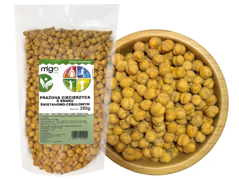 Prażona ciecierzyca o smaku śmietanowo-cebulowym 250g - MIGOgroup