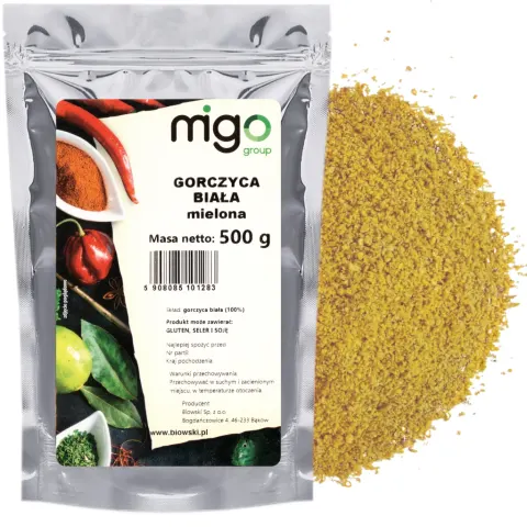 Gorczyca biała mielona 500g - MIGOgroup