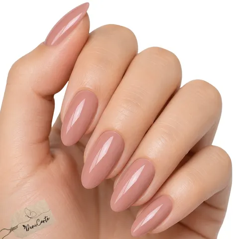 Tipsy ALMOND nude beżowe z klejem - 24 szt.
