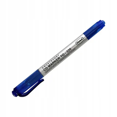 Marker do płyt CD TOMA TO-320 niebieski dwustronny