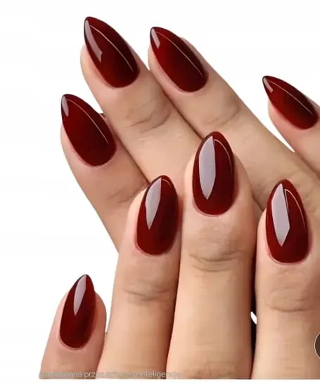 Tipsy ALMOND Dark Red - ciemnoczerwone, 24 szt.