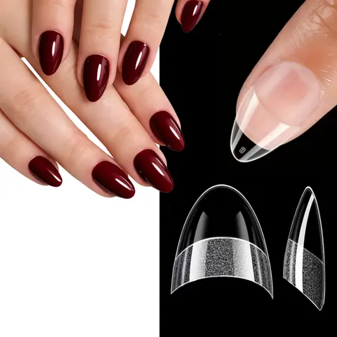 Tipsy Flexible ALMOND soft gel half cover - bezbarwne, 120 szt.