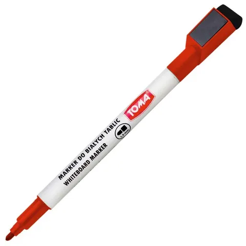 MARKER SUCHOŚCIERALNY Z MAGNESEM GĄBKĄ CZERWONY TO-268 TOMA