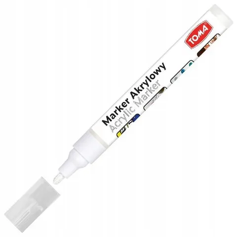 Marker akrylowy BIAŁY 2,5 mm TO-402 TOMA