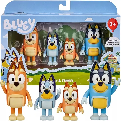 Bluey Bingo Chilli Bandit Zestaw Figurek 4-Pak