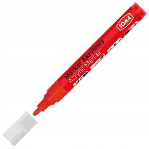 Marker akrylowy CZERWONY 2,5 mm TO-402 TOMA