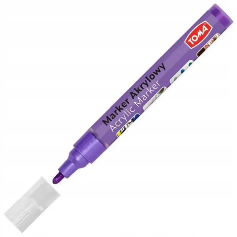 Marker akrylowy fioletowy 4mm Toma