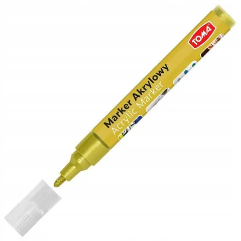 Marker akrylowy złoty z farbą 2,5 mm Toma
