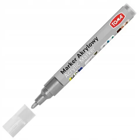 Marker akrylowy Toma TO-402 2,5 mm srebrny