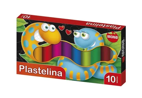 Plastelina MONA, 10 kolorów MAJEWSKI