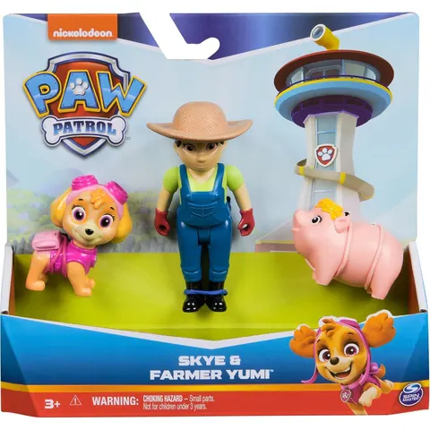 Psi Patrol Paw Patrol 3-Pak Oryginalny Zestaw Skye, Farmer Yumi i Corny