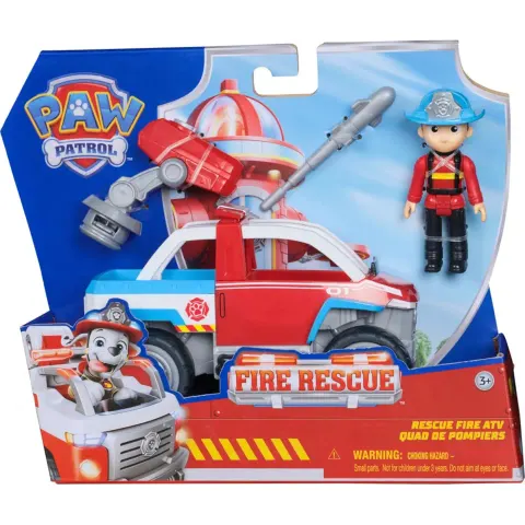 Psi Patrol Paw Patrol Pojazd Ratunkowy Rescue Fire Atv + Figurka Ryder