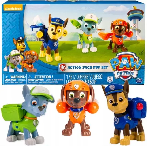 Psi Patrol Zestaw Figurek Chase Rocky Zuma