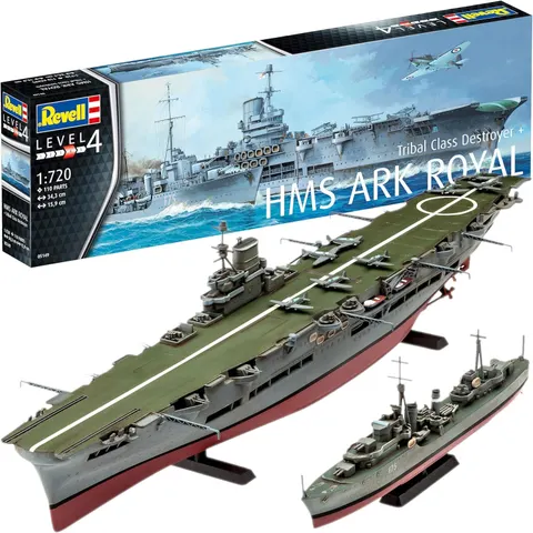 Revell Zestaw Okrętów 2-Pak Tribal Class Destroyer + Hms Ark Royal 1:720