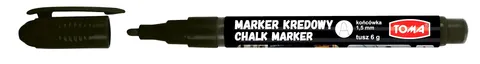 Marker kredowy cienki 1,5mm CZARNY FINE TO-293 TOMA