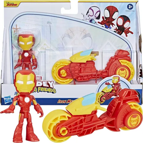 Spidey i Super Kumple Marvel Hasbro Motocykl + Ruchoma Figurka Iron Man