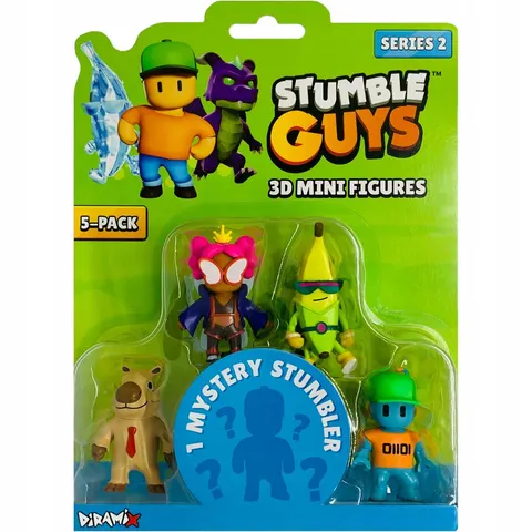 Stumble Guys Zestaw 5-Pak Capybara Fly Kween Super Banana Robot Guy Mystery