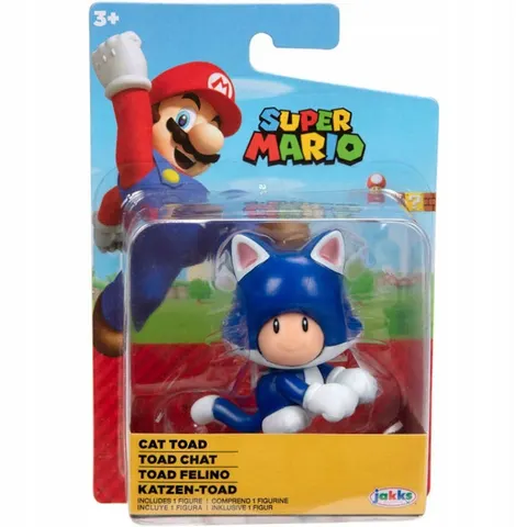 Super Mario Jakks Oryginalna Ruchoma Figurka Kot Ropuch Cat Toad 6cm