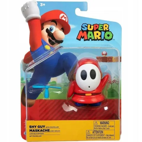 Super Mario Jakks Pacific Oryginalna Ruchoma Figurka Shy Guy + Propeller