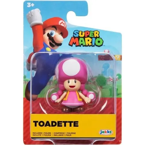 Super Mario Nintendo Jakks Pacific Oryginalna Ruchoma Figurka Toadette 5cm