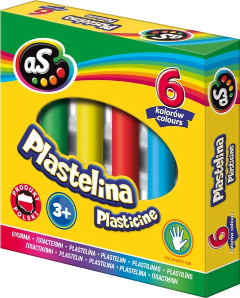 PLASTELINA SZKOLNA AS ASTRA 6 KOLORÓW