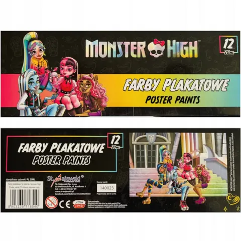 Farby Plakatowe Szkolne Kolorowe Monster High