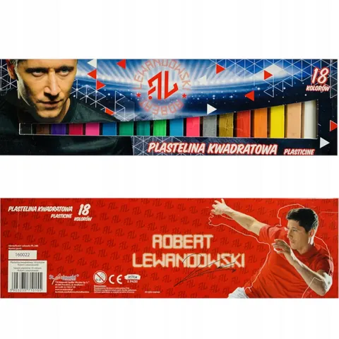 Plastelina Kwadratowa 18 Sztuk Robert Lewandowski