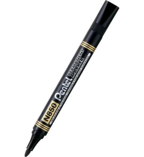 Marker permanentny N850 czarny okrągła końcówka PENTEL