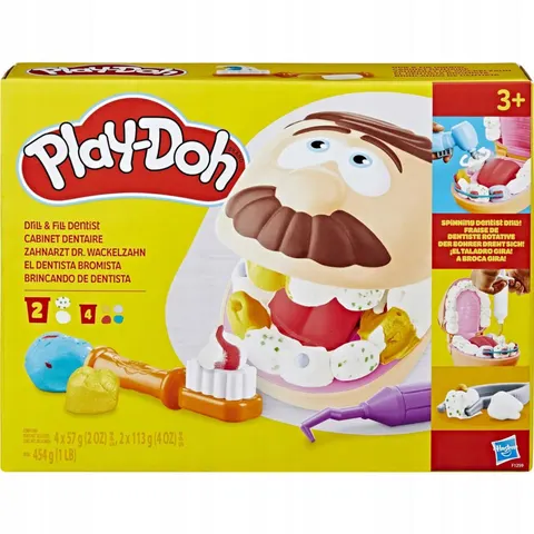 Play-Doh Oryginalna Ciastolina Hasbro Drill and Fill Dentist Dentysta F1259