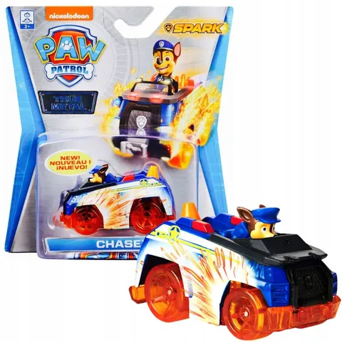 Psi Paw Patrol Autko Radiowóz Metalowy Spark Chase