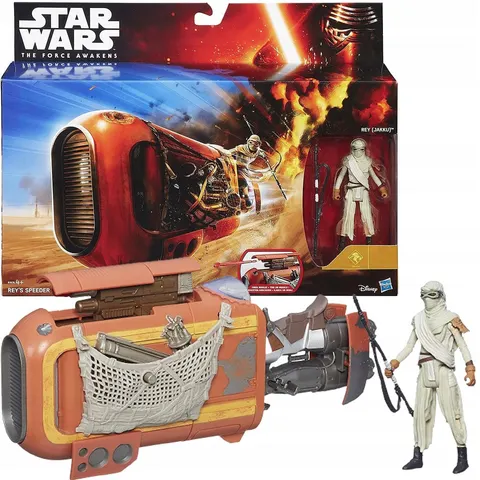 Star Wars Jedi Rey'S Speeder + Rey Jakku Hasbro