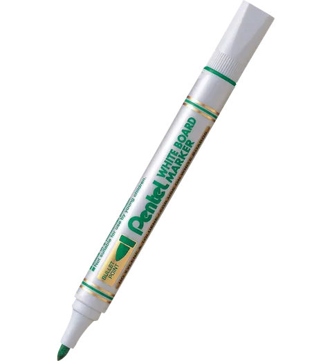Ekonomiczny marker do białych tablic Pentel MW85-D zielony