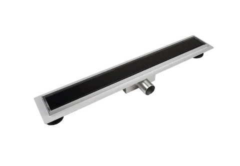 Balneo - G-DRAIN Szklany odpływ liniowy 70 cm Dark Dark70N