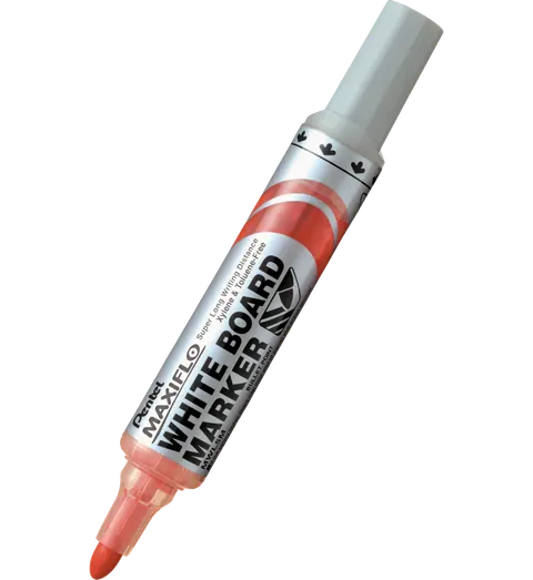 Marker suchościeralny do tablic Pentel czerwony Maxiflo 2 - 2,5 mm MWL5M-A