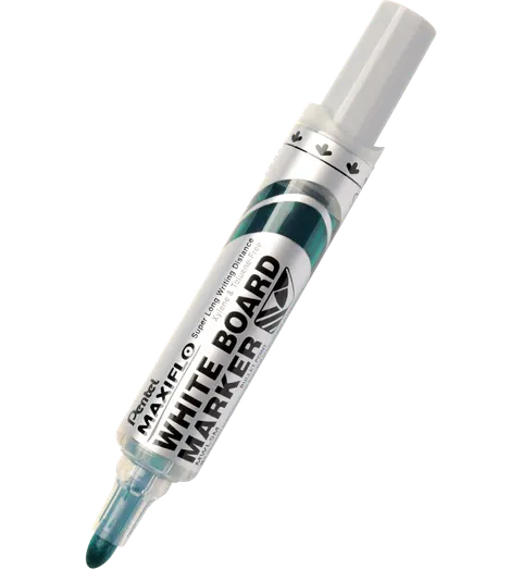 Marker suchościeralny z tłoczkiem okrągły 2,0-2,5mm PENTEL MAXIFLO MWL5M zielony 1szt.