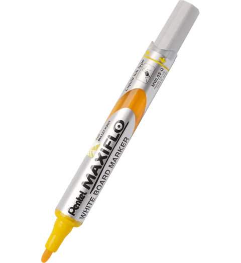 Marker suchościeralny z tłoczkiem MAXIFLO PENTEL MWL5S-G żółty