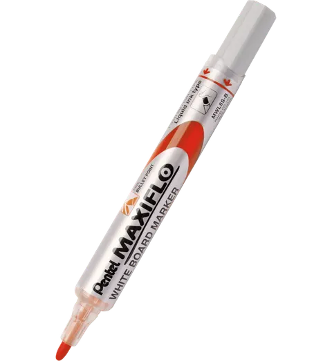 Marker suchościeralny z tłoczkiem MAXIFLO PENTEL MWL5S-B czerwony
