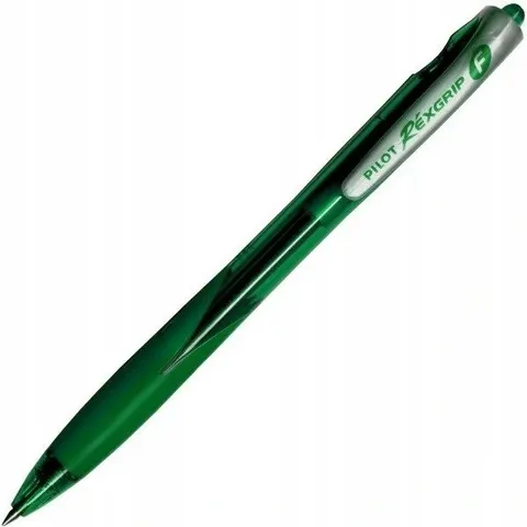 DŁUGOPIS REXGRIP F ZIELONY AUTOMAT 0,7 MM PILOT