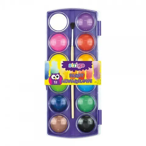 Farby akwarelowe 12 kol STRIGO
