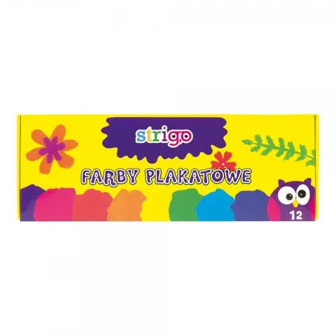 Farby plakatowe 12 kolorów STRIGO