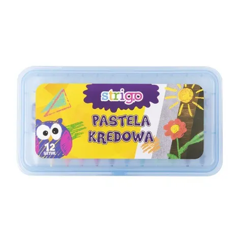 Kredki 12 kolorów PASTELA KREDOWA STRIGO