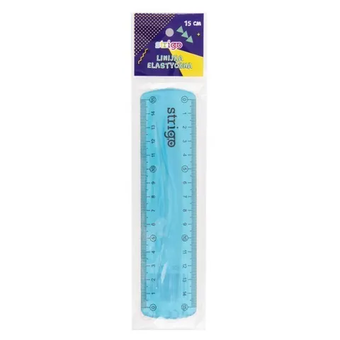 LINIJKA ELASTYCZNA 15 CM NIEBIESKA STRIGO