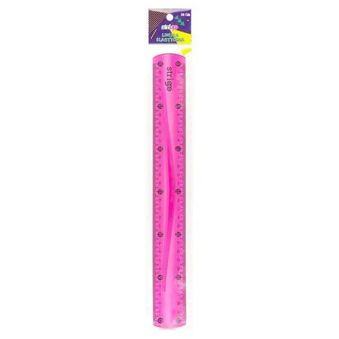 LINIJKA ELASTYCZNA 30 CM RÓŻOWA STRIGO