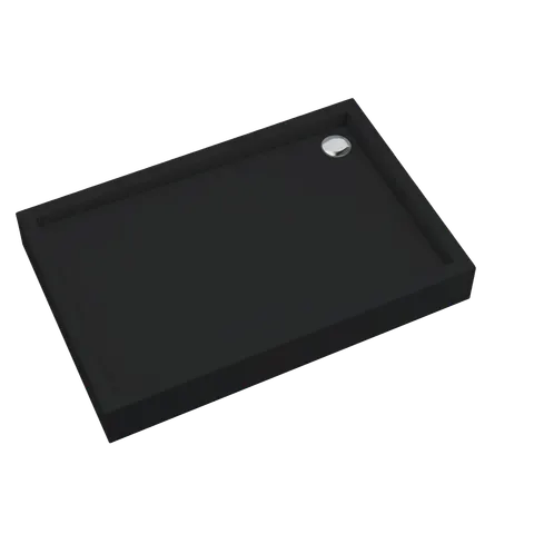 Schedpol Medium Black Mat brodzik akrylowy 90x100x16